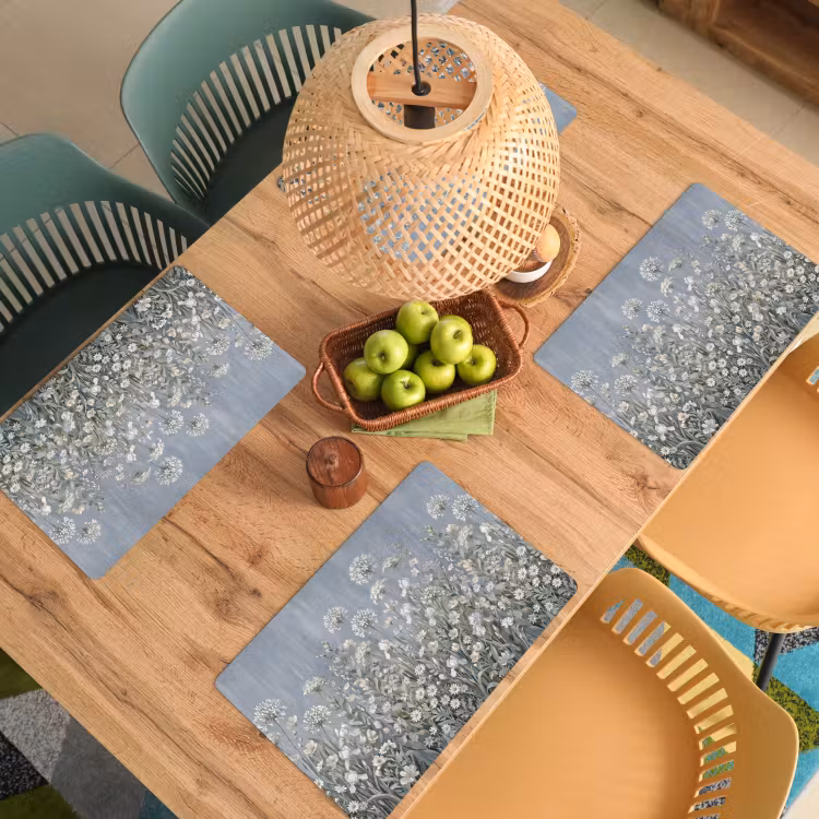Set de table – 6 pièces - Fleurs - Botanique - Bleu — 3