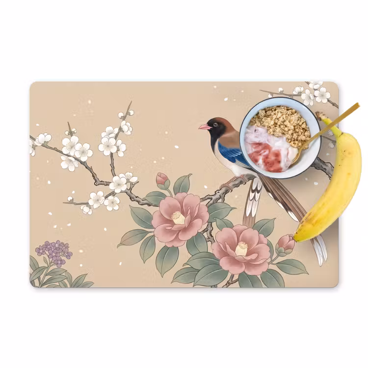 Set de table – 6 pièces - Fleurs - Oiseaux - Fleurs — 1