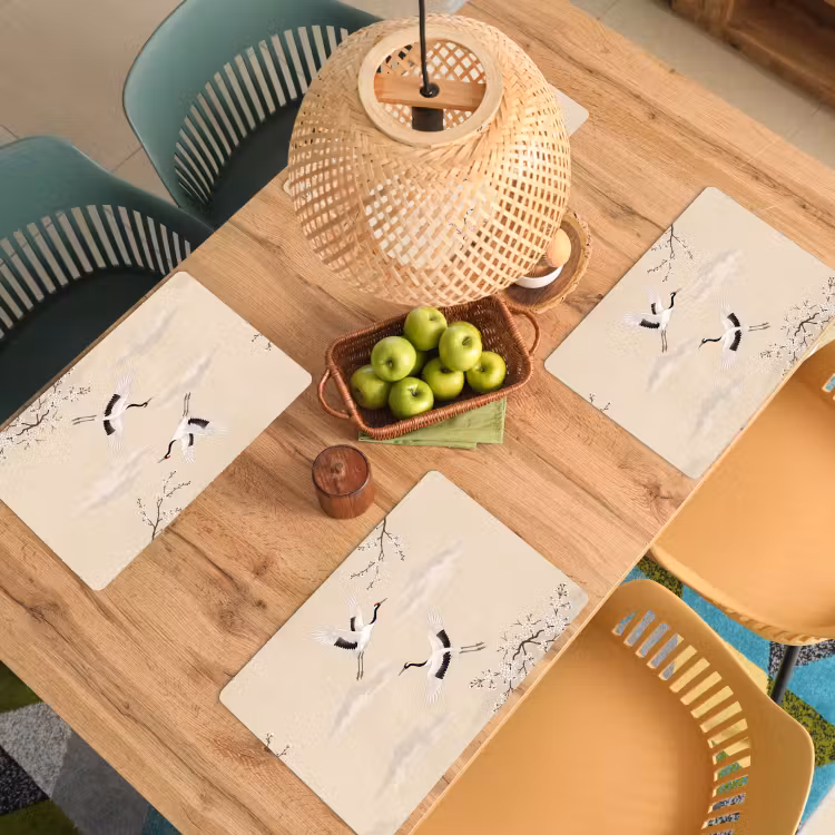 Set de table – 6 pièces - Grue - Blossom - Beige — 3