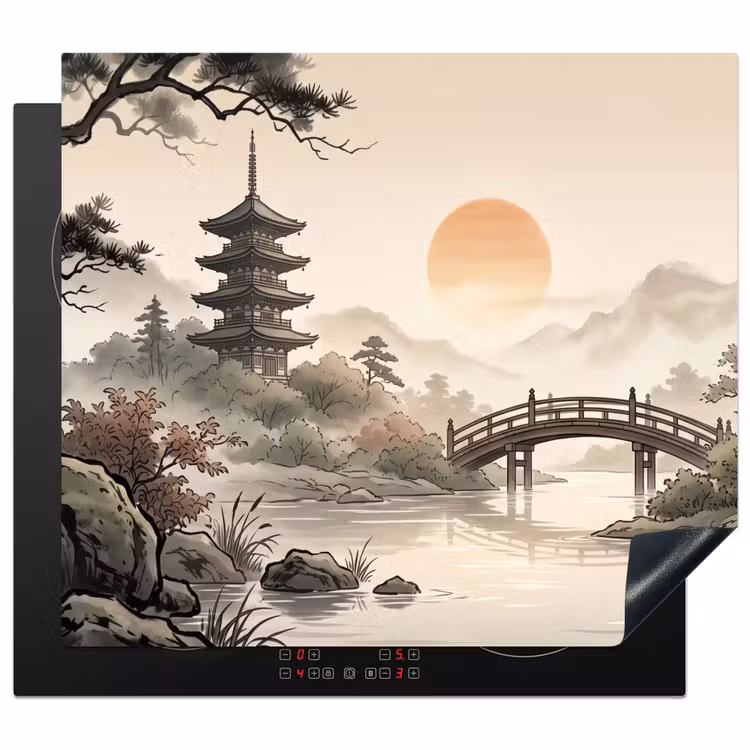 Protection plaque induction - Asie - Paysage - Coloré — 1