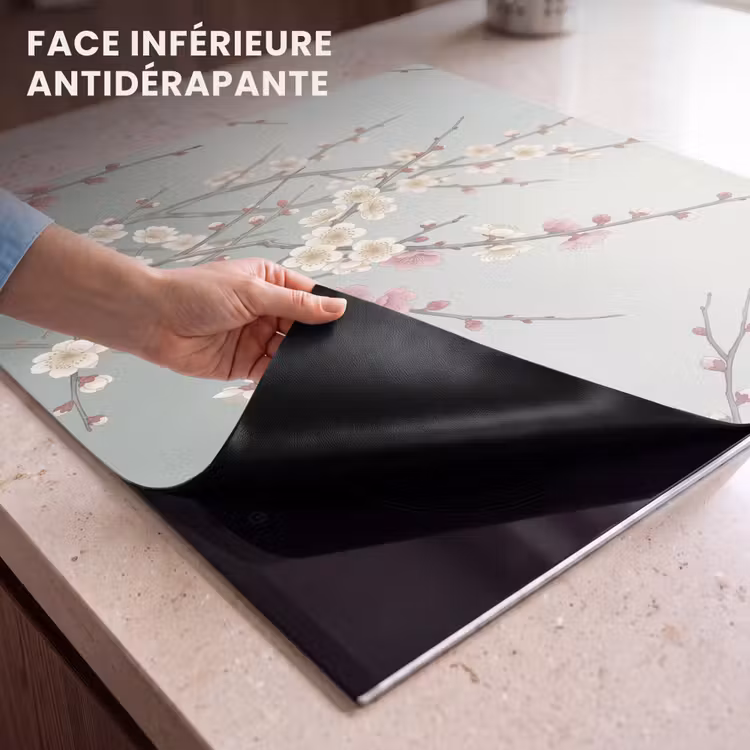 Protection plaque induction - Cerisier - Fleur - Vert — 7