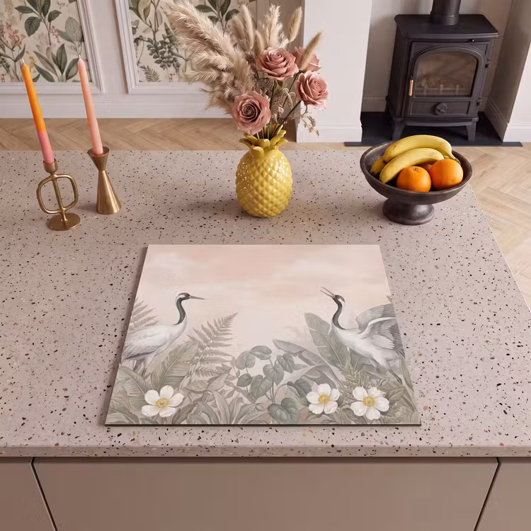 Protection plaque induction - Grue - Nature - Rose — 3