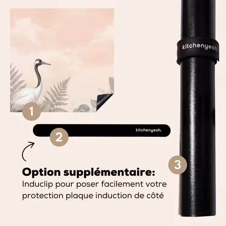 Protection plaque induction - Grue - Nature - Rose — 8