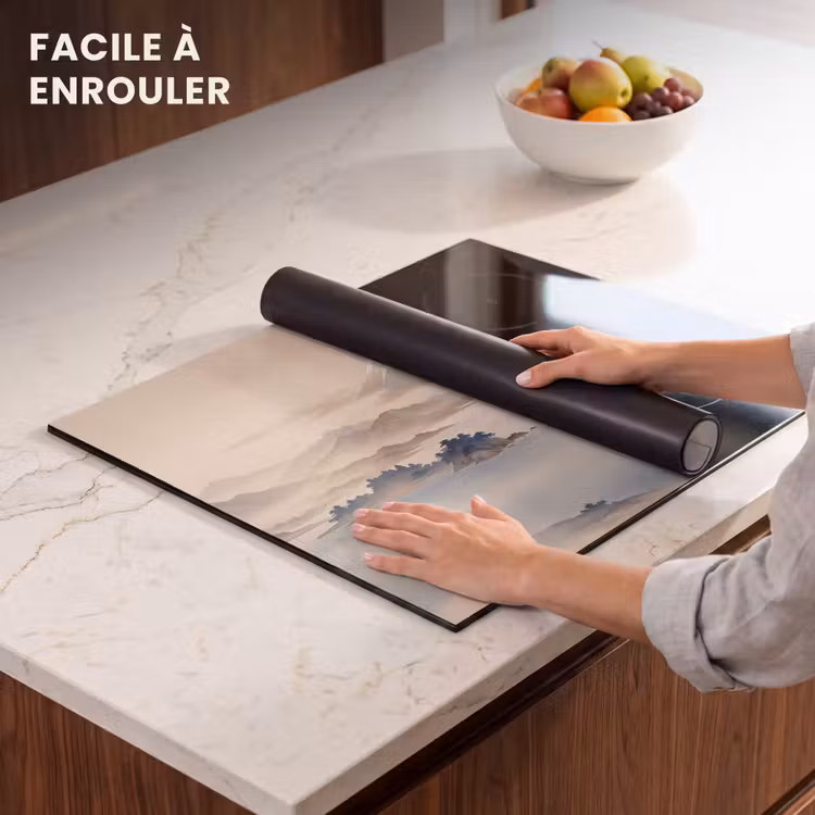 Protection plaque induction - Japonais - Paysage - Beige — 6