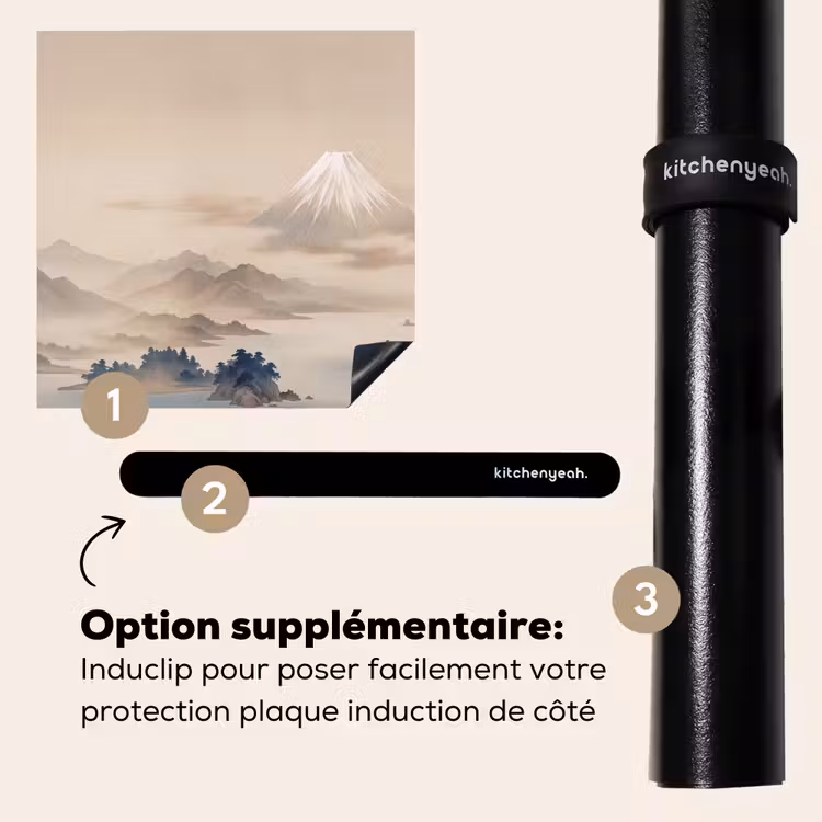 Protection plaque induction - Japonais - Paysage - Beige — 8