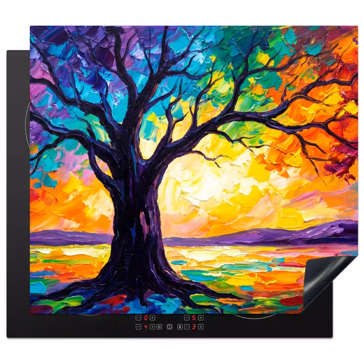 Protection plaque induction - Arbre - Paysage - Nature - Abstrait - Coloré — 1