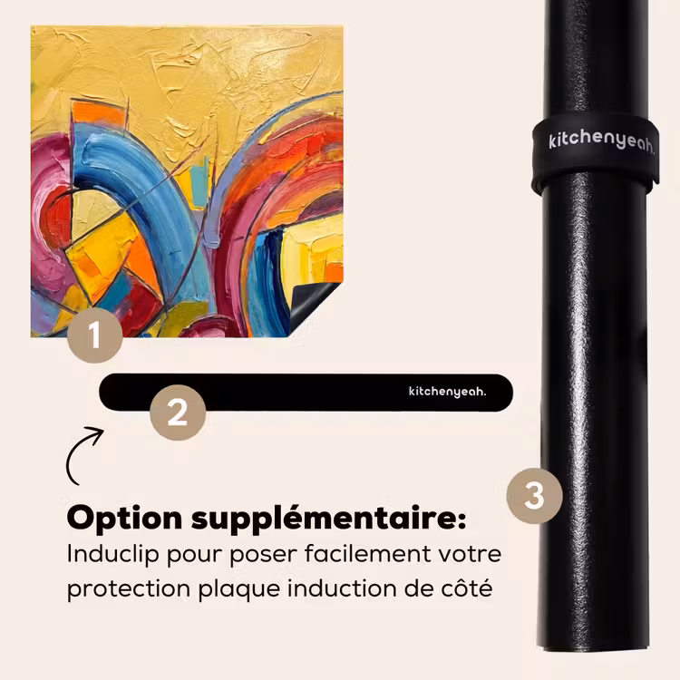 Protection plaque induction - Abstrait - Cercles - Peinture - Colorée - Dynamique — 8