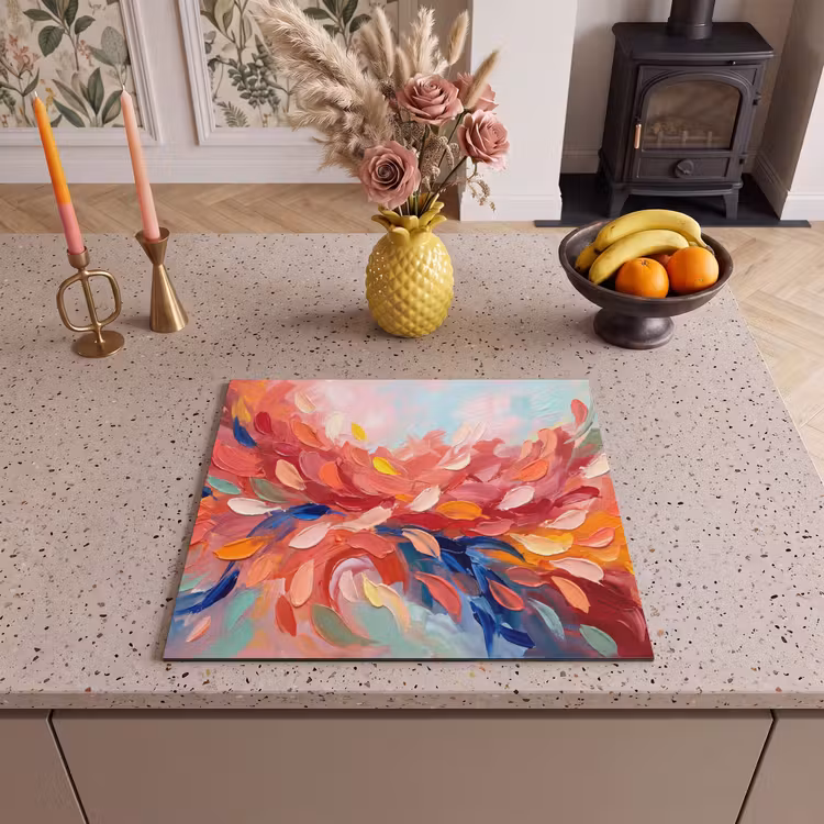Protection plaque induction - Fleurs - Abstrait - Art - Moderne — 3