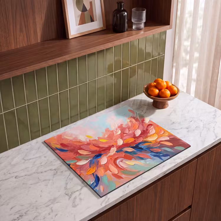 Protection plaque induction - Fleurs - Abstrait - Art - Moderne — 4