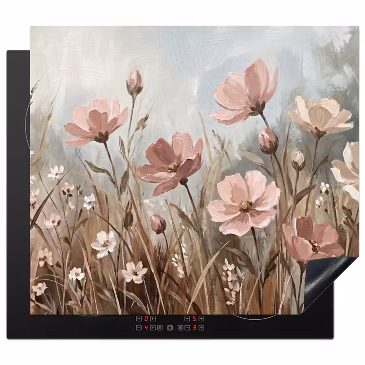 Protection plaque induction - Fleurs - Botanique - Peinture - Pastel - Rustique — 1