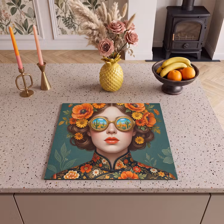 Protection plaque induction - Portrait - Femme - coloré - expressif — 3