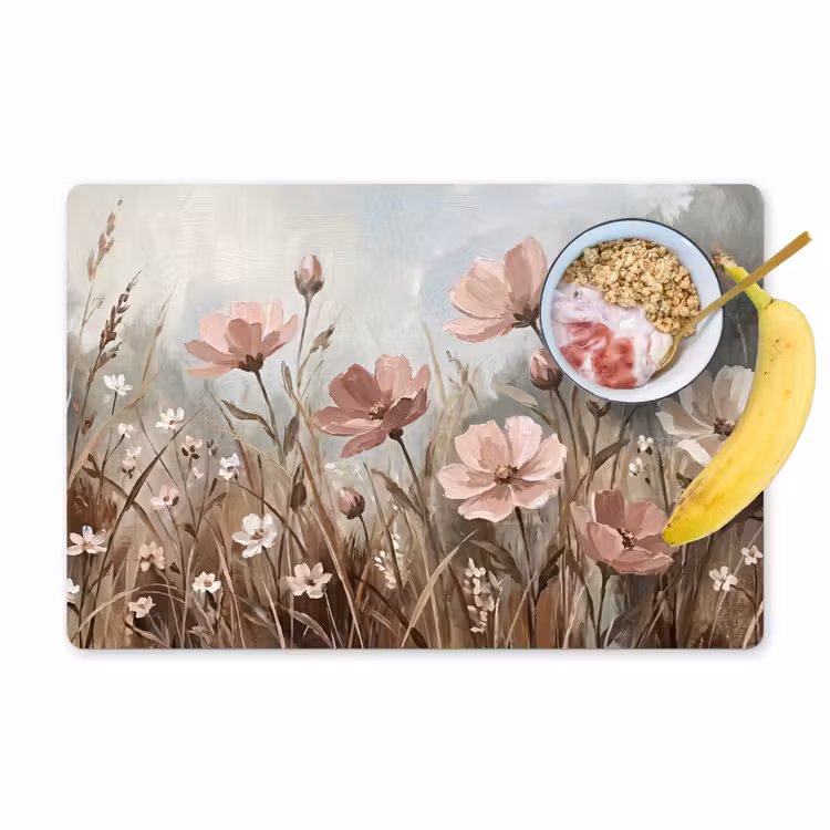Set de table – 6 pièces - Fleurs - Botanique - Peinture - Pastel - Rustique — 1