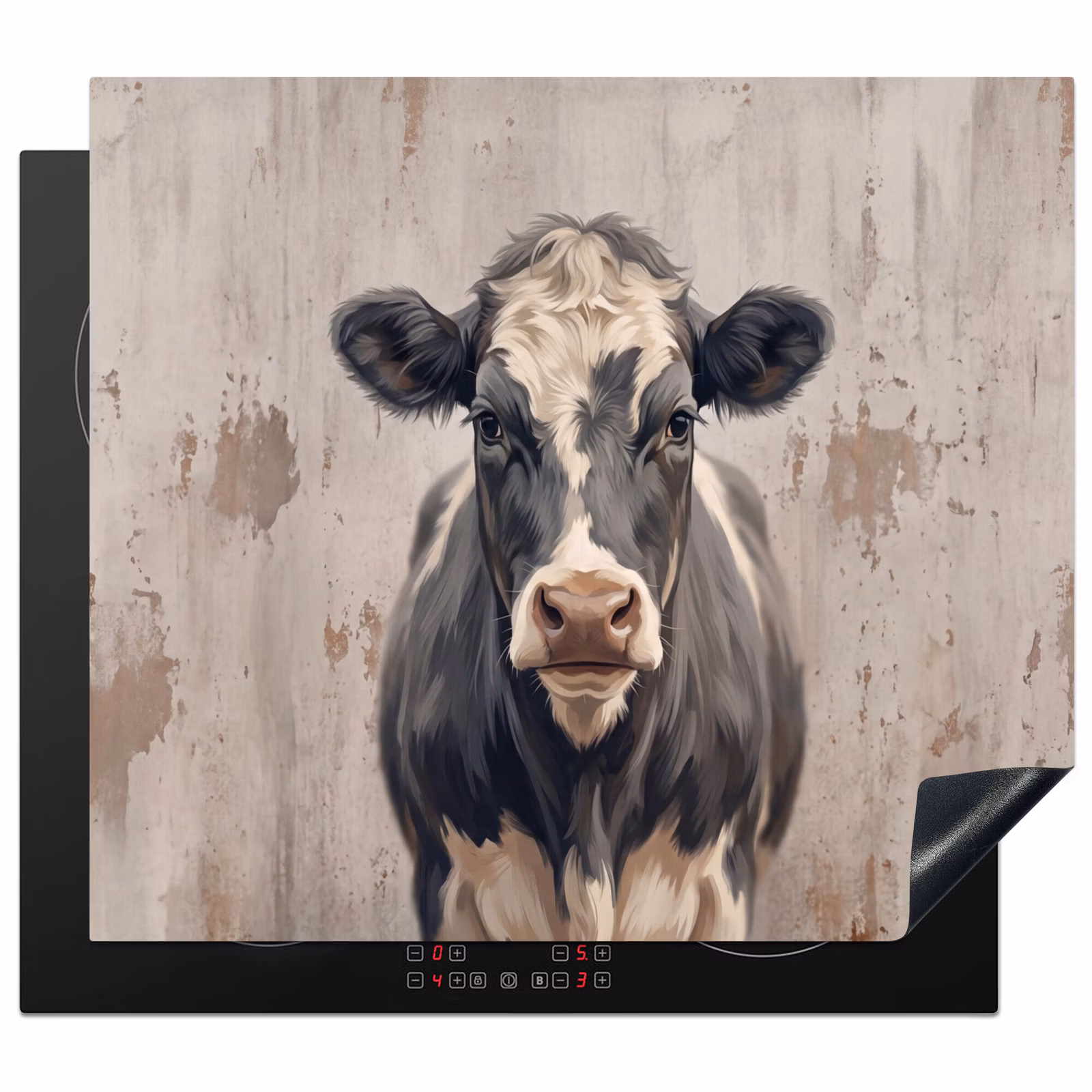 Protection plaque induction - Vache - Portrait - Animaux - Moderne — 1