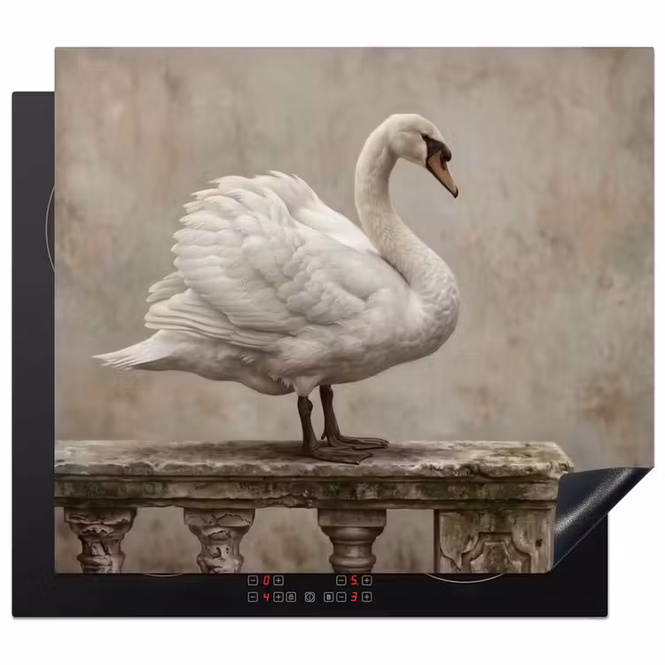 Protection plaque induction - Cygne - Elégant - Animaux - Blanc — 1