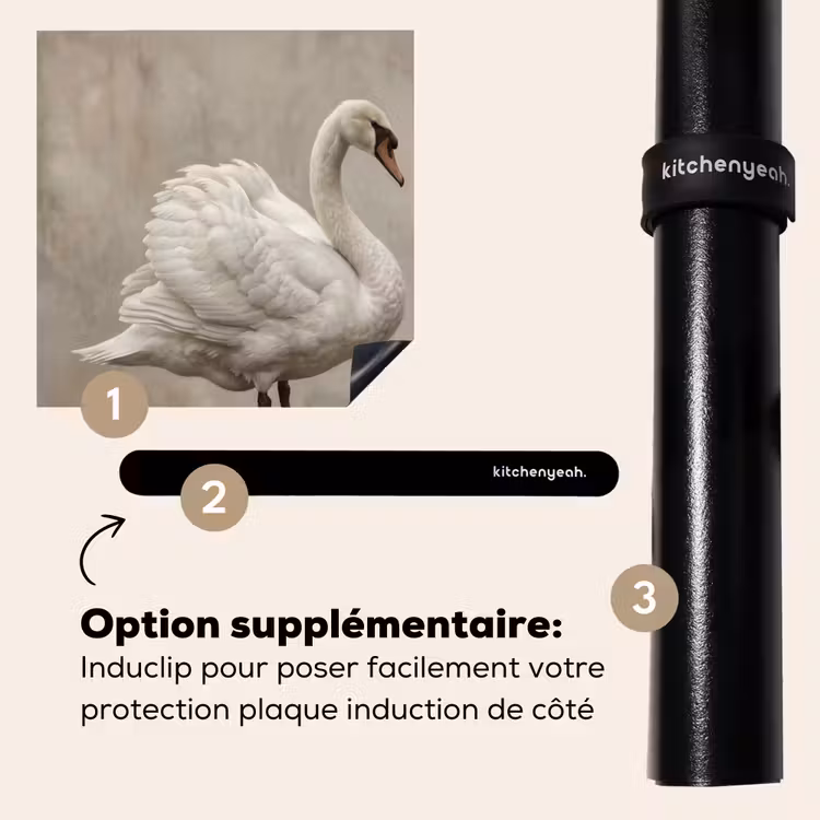 Protection plaque induction - Cygne - Elégant - Animaux - Blanc — 8