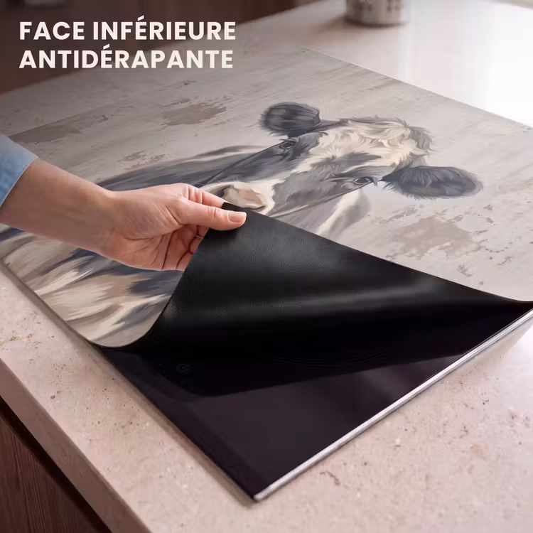 Protection plaque induction - Vache - Portrait - Animaux - Moderne — 7