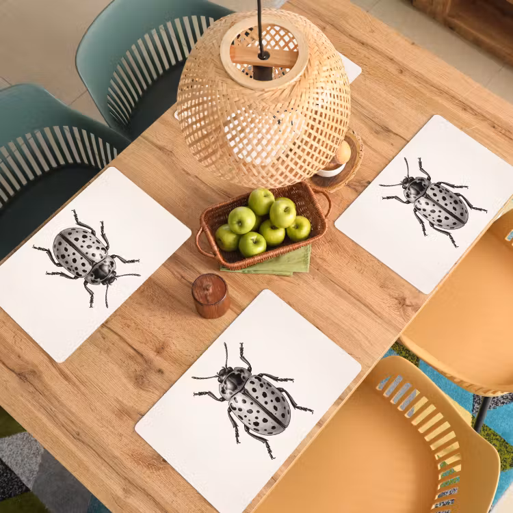 Set de table – 6 pièces - Coccinelle - Insecte - Vintage — 3