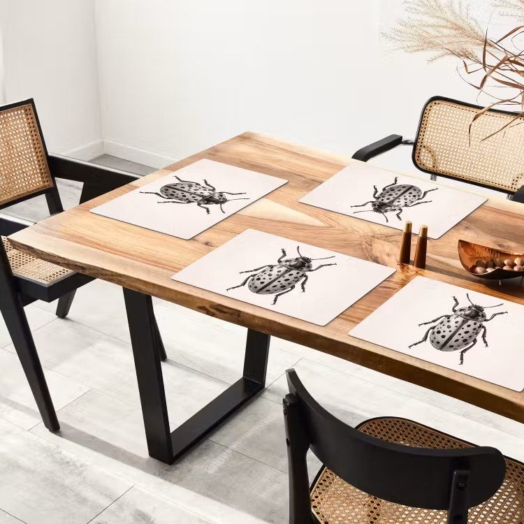 Set de table – 6 pièces - Coccinelle - Insecte - Vintage — 4