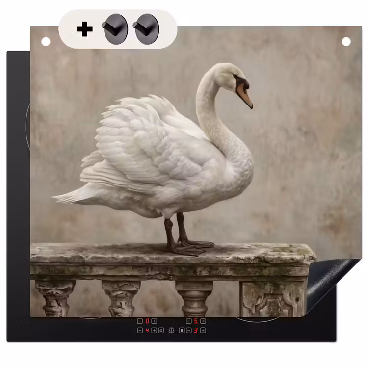 Protection à induction avec crochets - Cygne - Elégant - Animaux - Blanc — 3
