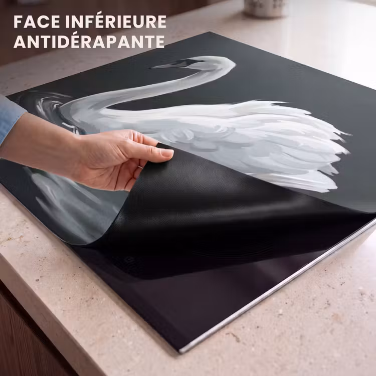 Protection plaque induction - Cygne - Eau - Nature - Réaliste - Blanc — 7