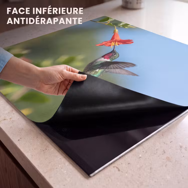 Protection plaque induction - Colibri - Fleur - Nature - Vert — 7