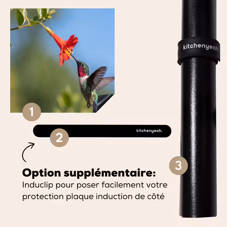 Protection plaque induction - Colibri - Fleur - Nature - Vert — 8