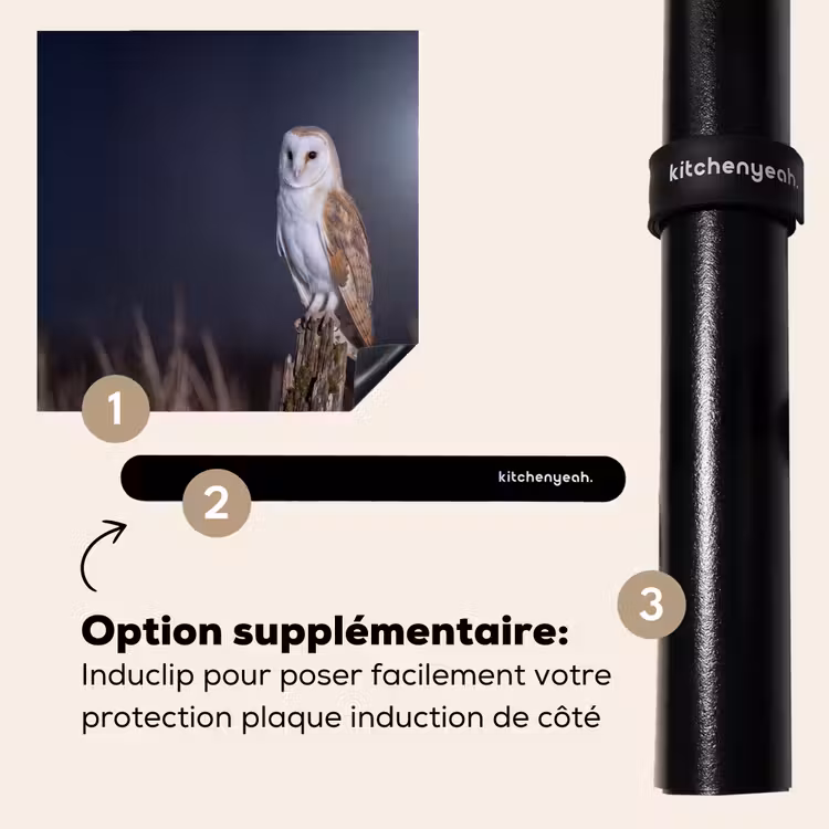 Protection plaque induction - Chouette effraie - Lune - Nuit — 8
