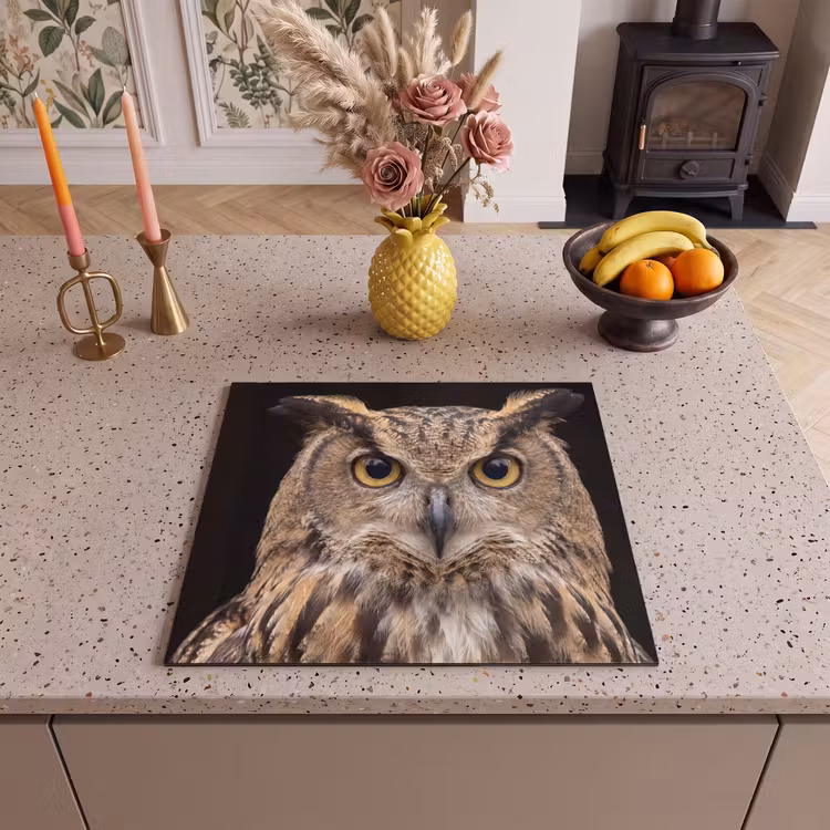Protection plaque induction - Hibou - Portrait - Marron — 3