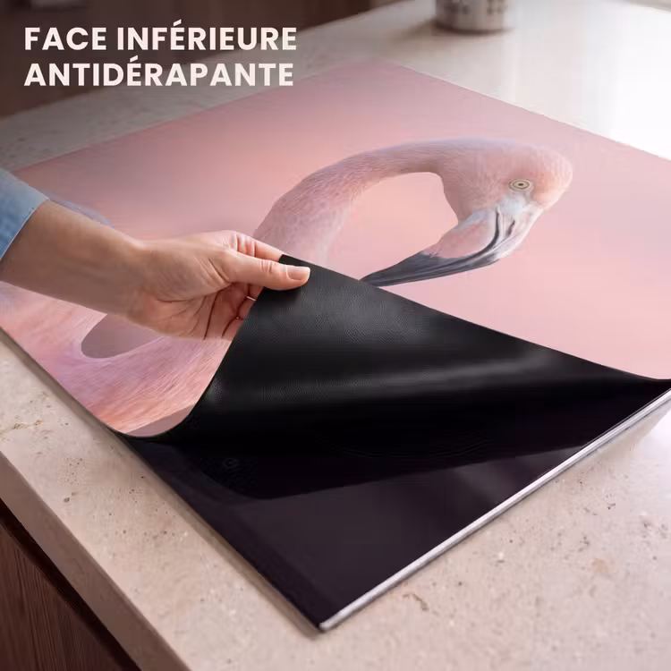 Protection plaque induction - Flamant - Portrait - Rose — 7