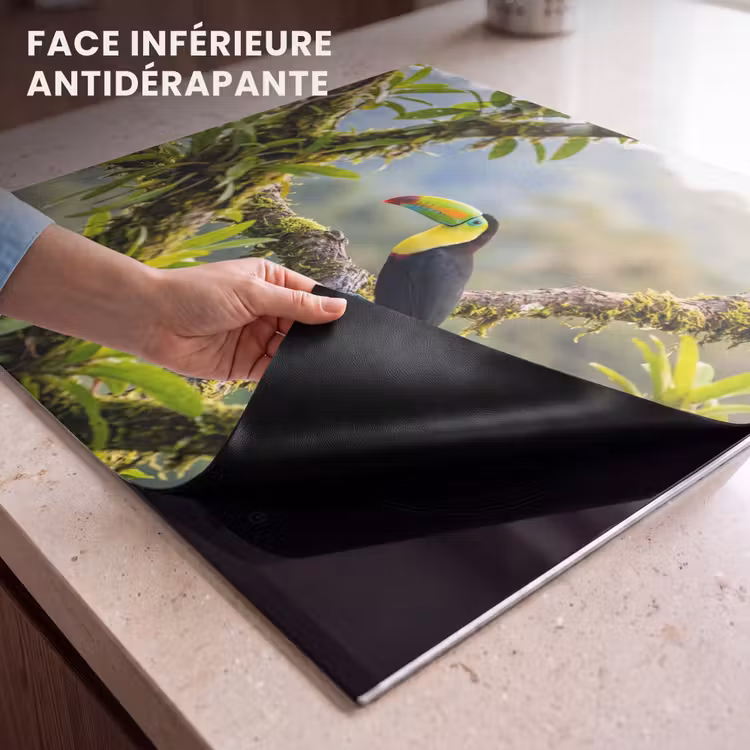 Protection plaque induction - Toucan - Jungle - Nature - Coloré — 7