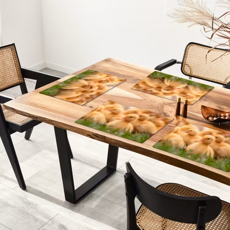 Set de table – 6 pièces - Flèche - Canard - Nature - Jaune — 4