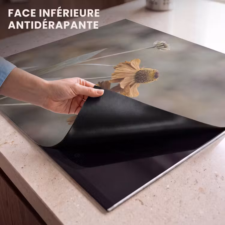 Protection plaque induction - Chapeau de soleil - Fleurs sèches - Jaune - Chaud — 7