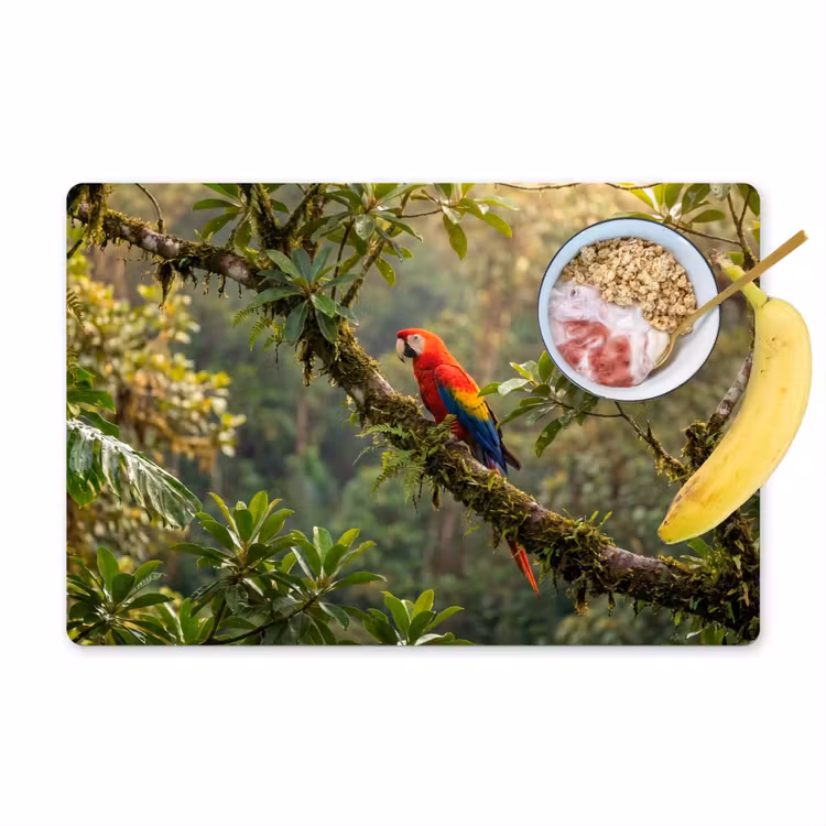 Set de table – 6 pièces - Ara - Jungle - Rouge — 1