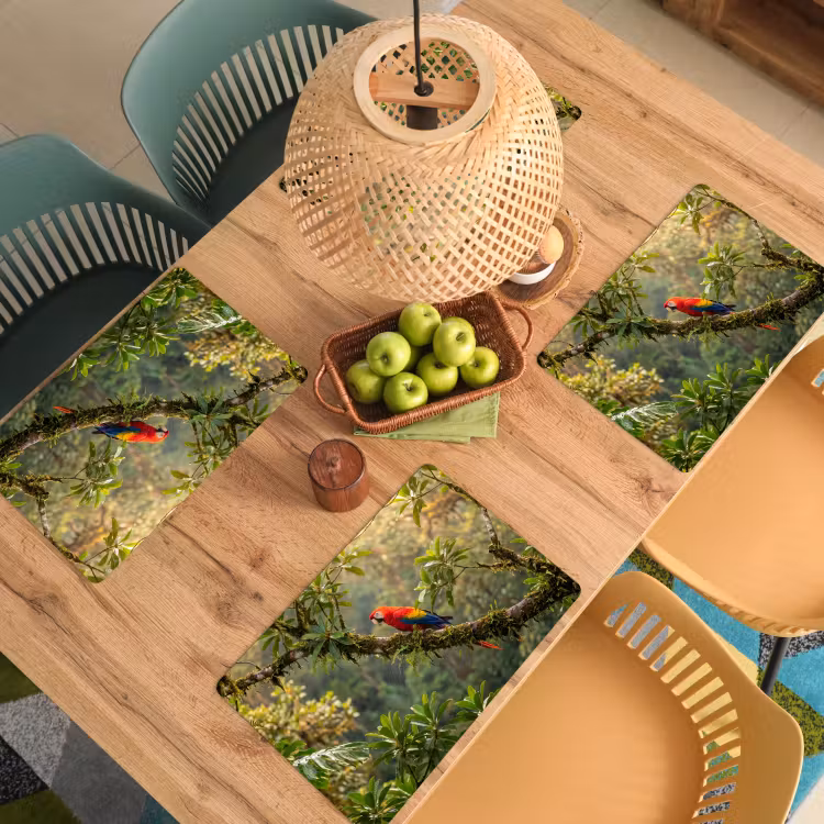 Set de table – 6 pièces - Ara - Jungle - Rouge — 3