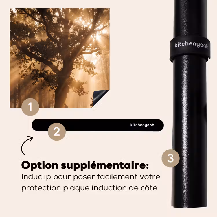 Protection plaque induction - Cerf - Forêt - Brumeux - Nature - Or — 8