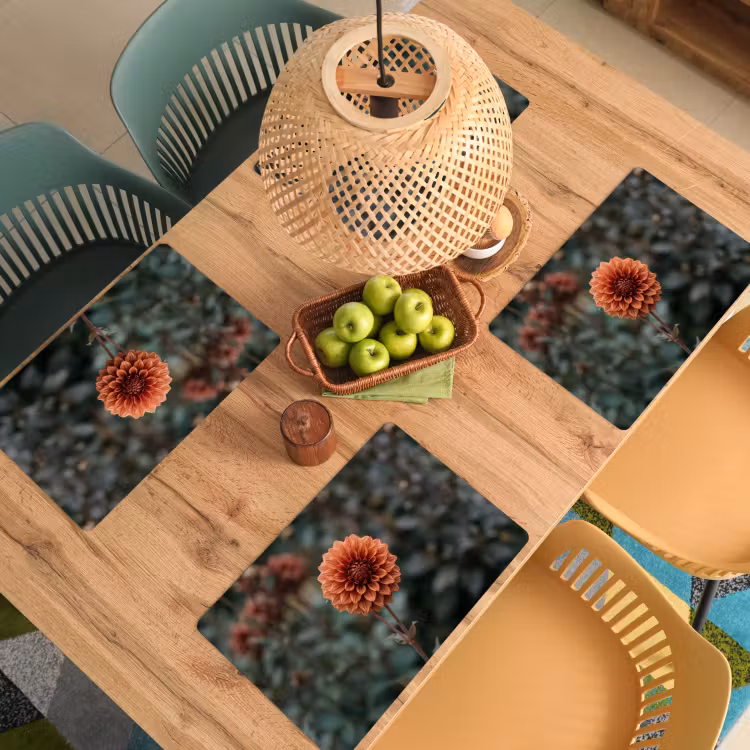 Set de table – 6 pièces - Dahlia - Fleur - Nature - Atmosphérique — 3