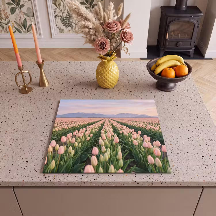 Protection plaque induction - Tulipes - Paysage - Rose — 3