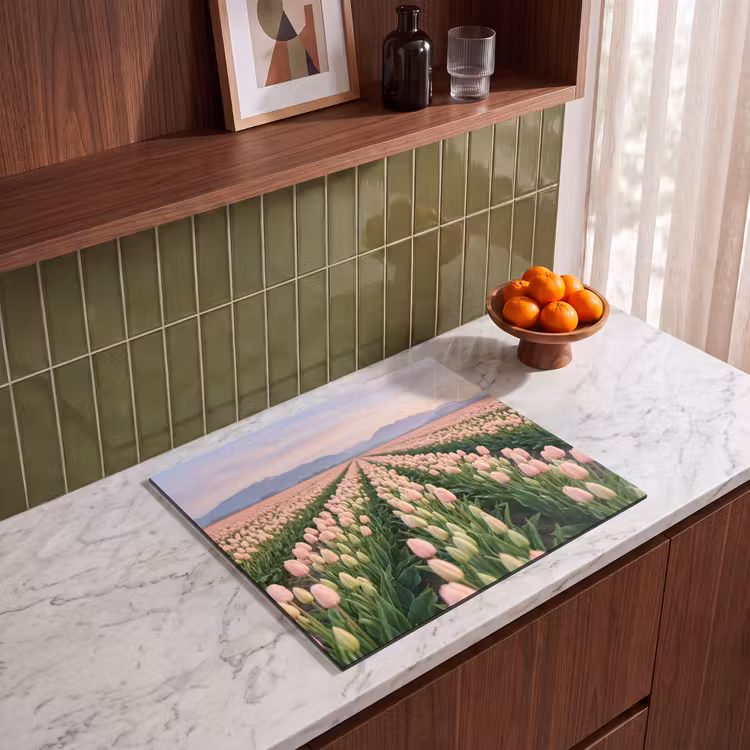 Protection plaque induction - Tulipes - Paysage - Rose — 4