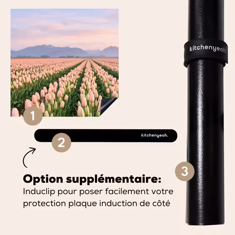 Protection plaque induction - Tulipes - Paysage - Rose — 8
