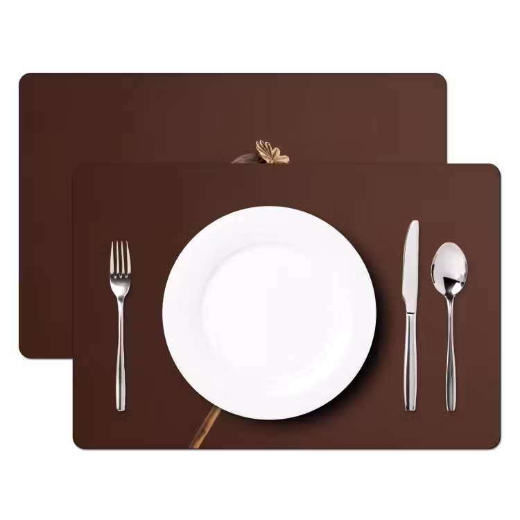 Set de table – 6 pièces - Bulbe de pavot - Fleur sèche - Marron - Minimaliste — 2