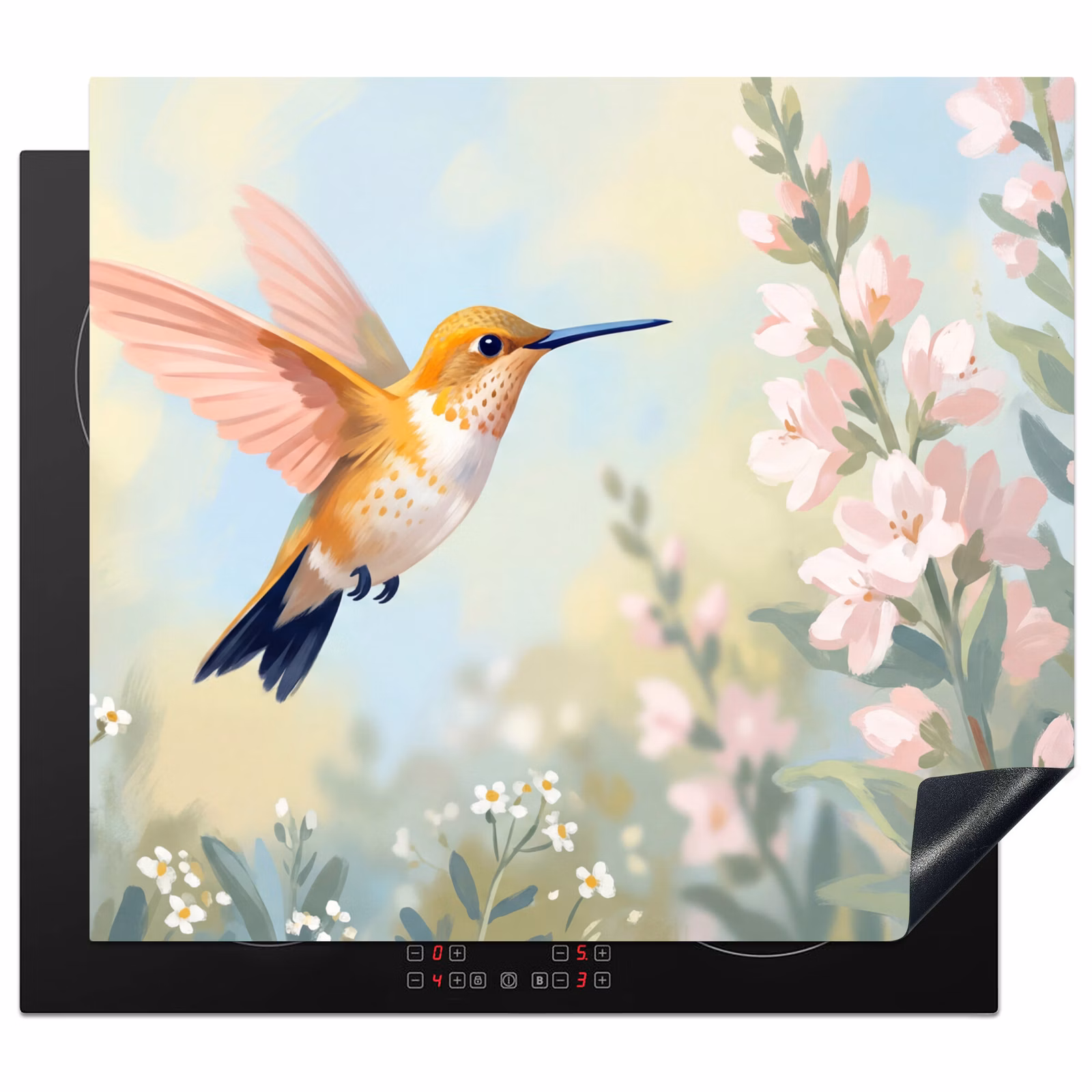 Protection plaque induction - Colibri - Illustration - Coloré — 1