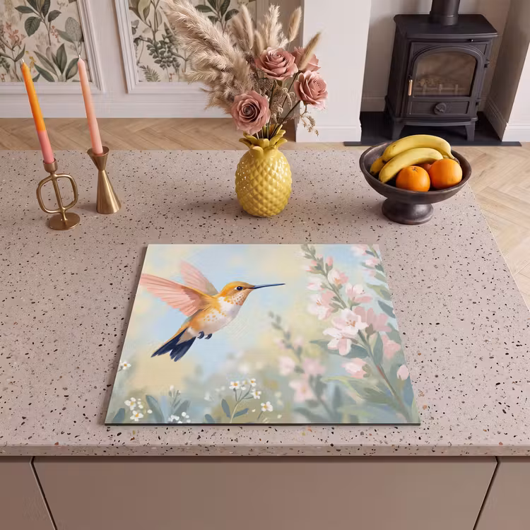 Protection plaque induction - Colibri - Illustration - Coloré — 3