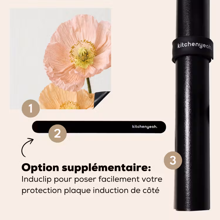 Protection plaque induction - Coquelicots - Botanique - Rose — 8