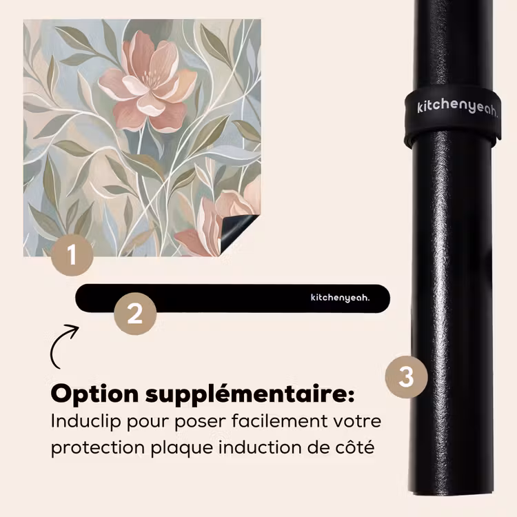 Protection plaque induction - Elégant - Romantique - Rose — 8