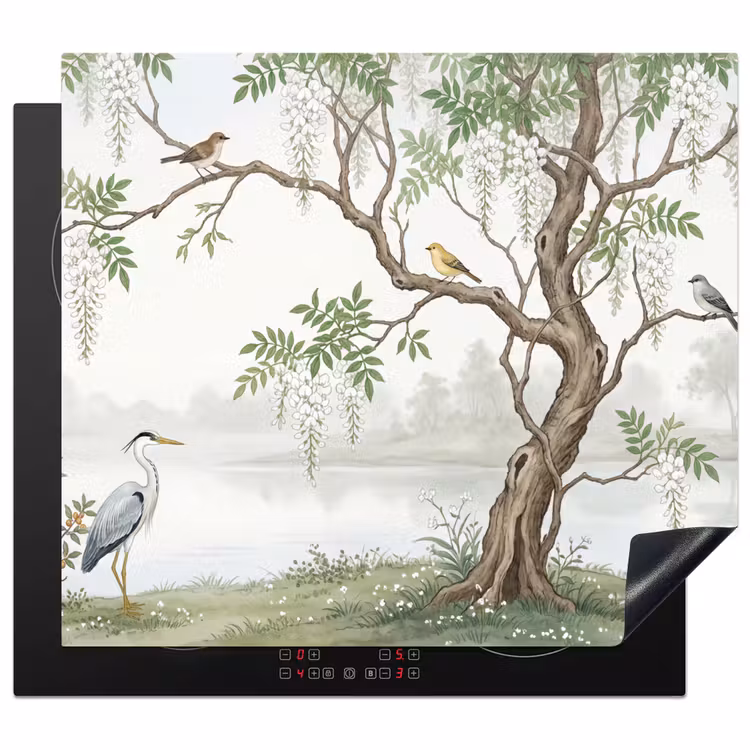 Protection plaque induction - Héron - Paysage - Vert — 1