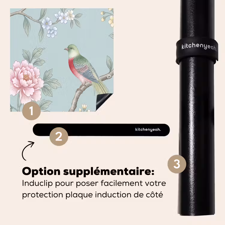 Protection plaque induction - Oiseau - Fleurs - Coloré — 8