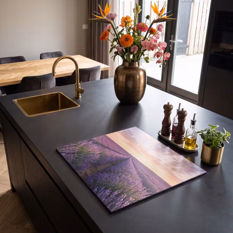 Protection plaque induction - Paysage - Champ de lavande - Violet — 2