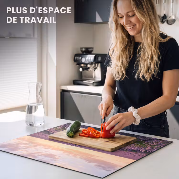 Protection plaque induction - Paysage - Champ de lavande - Violet — 5