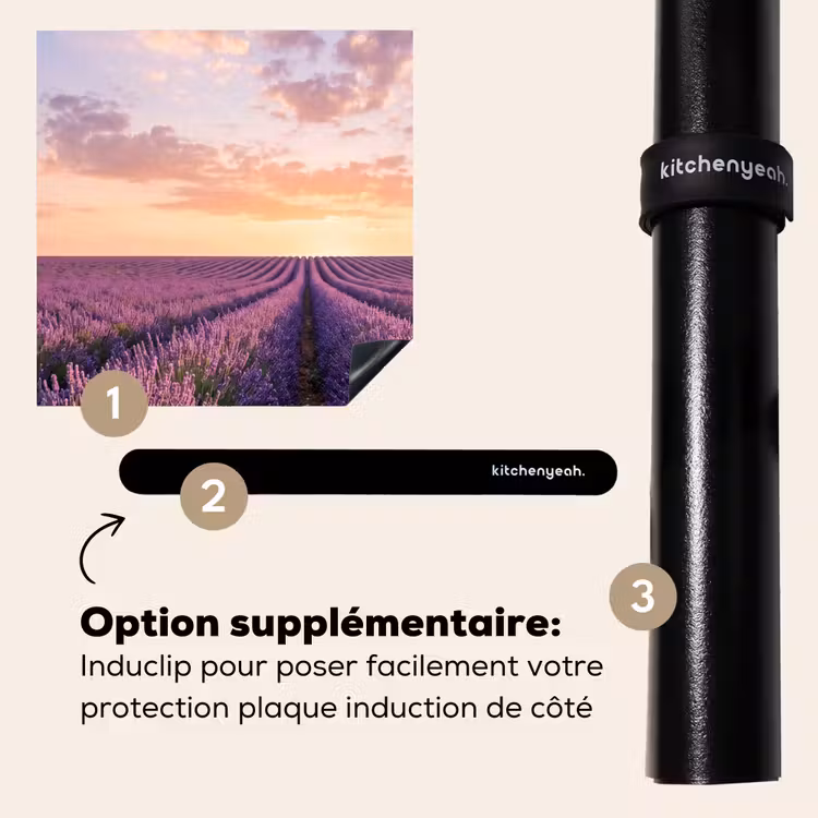 Protection plaque induction - Paysage - Champ de lavande - Violet — 8