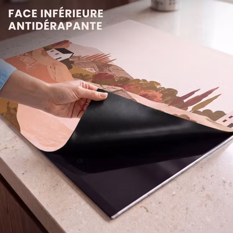 Protection plaque induction - Paysage de colline - Graphique - Terracotta — 7
